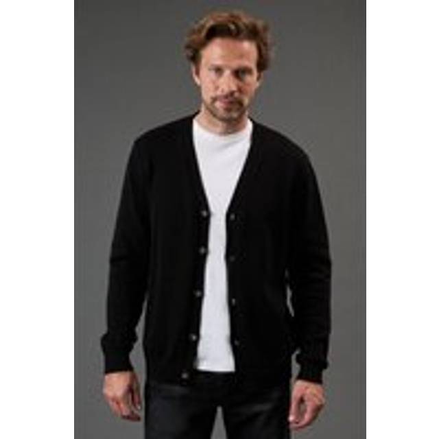 Debenhams Premium Pure Cotton Knitted Cardigan In Black - black - M