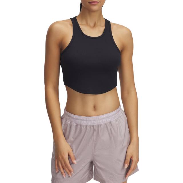 UNDER ARMOUR Womens Training Rival Rib Tank - Black, Black / / White, Size L, Women