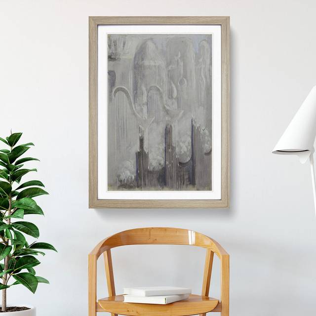 Creation of the World Vol.10 by Mikalojus Konstantinas - Picture Frame Painting - Oak Framed (48cm H x 36cm W x 2cm D)