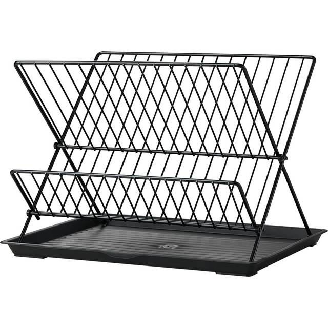 Countertop Dish Rack - Matte Black (26.5cm H X 37cm W X 27cm D)