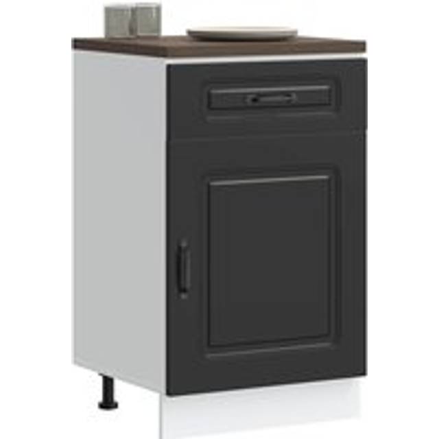 Kitchen Base Cabinet Kalmar Black Engineered Wood - One Size