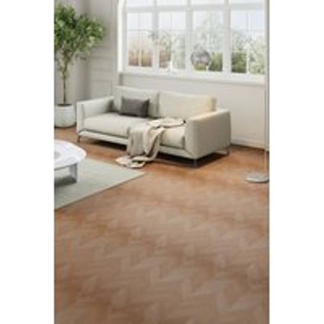 Living And Home 36Pcs Self-Adhesive Pvc Chevron Flooring Planks In Light Oak - One Size