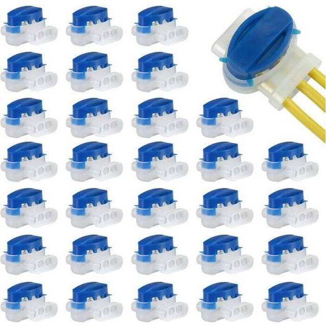 Waterproof Electrical Connector 30 Pcs Robot Lawn Mower Cable Connector Filled with Resins for Robot Lawn Mower Cable