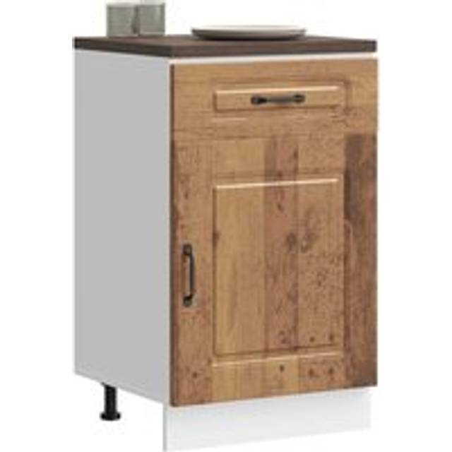 Kitchen Base Cabinet Kalmar Old Wood Engineered Wood - Brown - One Size