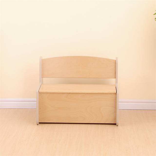 Children's Long Storage Bench, 2-In-1 Toy Box Organizer & Seating Bench, Sturdy Plywood & Mdf Construction, Storage Unit For Kids - One Size