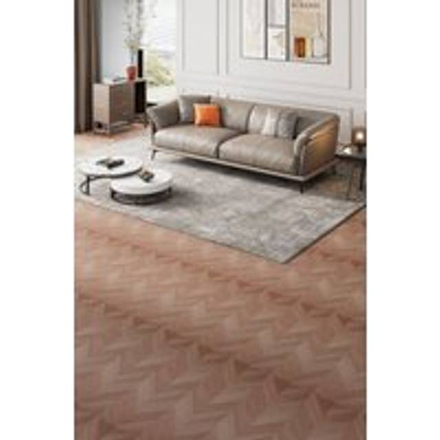 Living And Home 36Pcs Self-Adhesive Pvc Chevron Flooring Planks In Light Brown - One Size