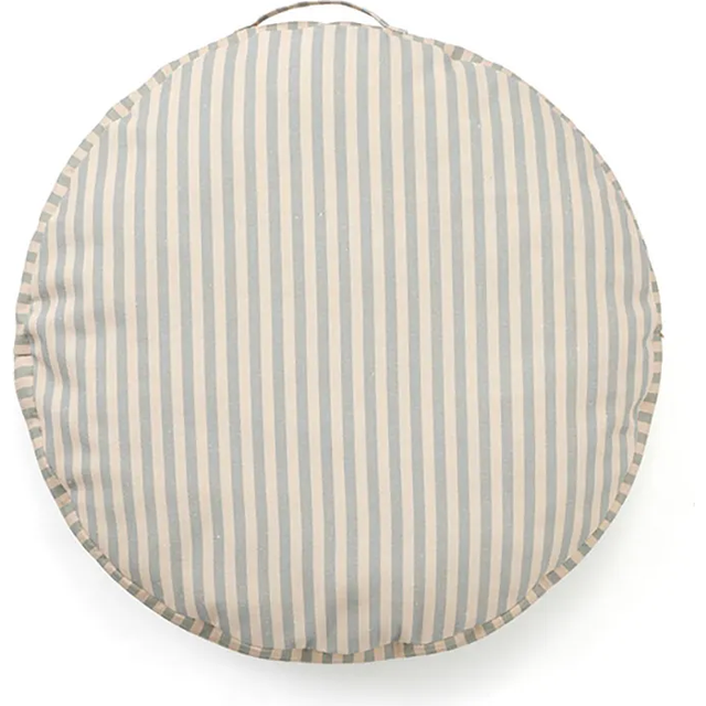 Kids Concept Gulvpude 60 cm Rund - Blå/Hvid