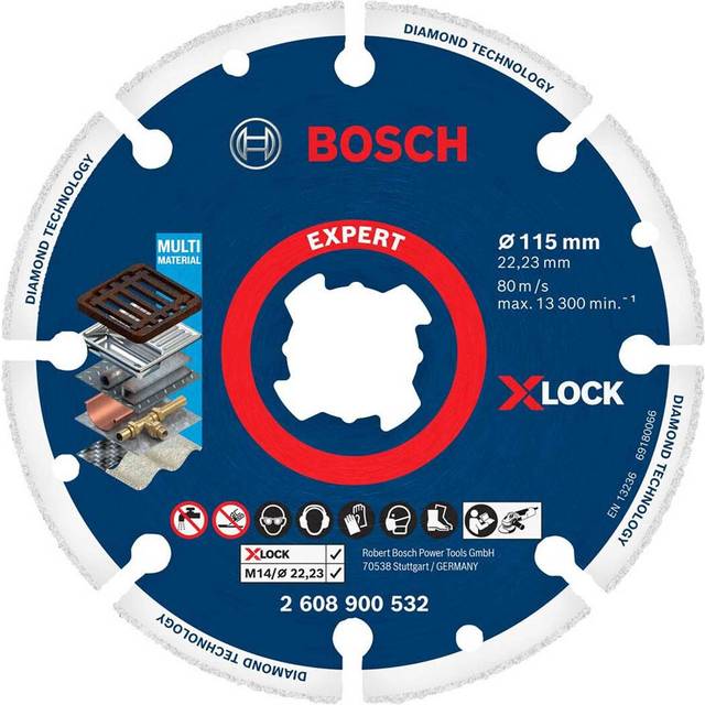 Bosch Expert X Lock Diamond Metal Cutting Disc 115mm 1mm 22mm