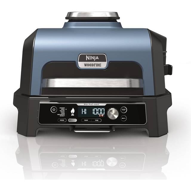 Ninja Woodfire Pro Connect XL Electric BBQ Grill & Smoker, Blue