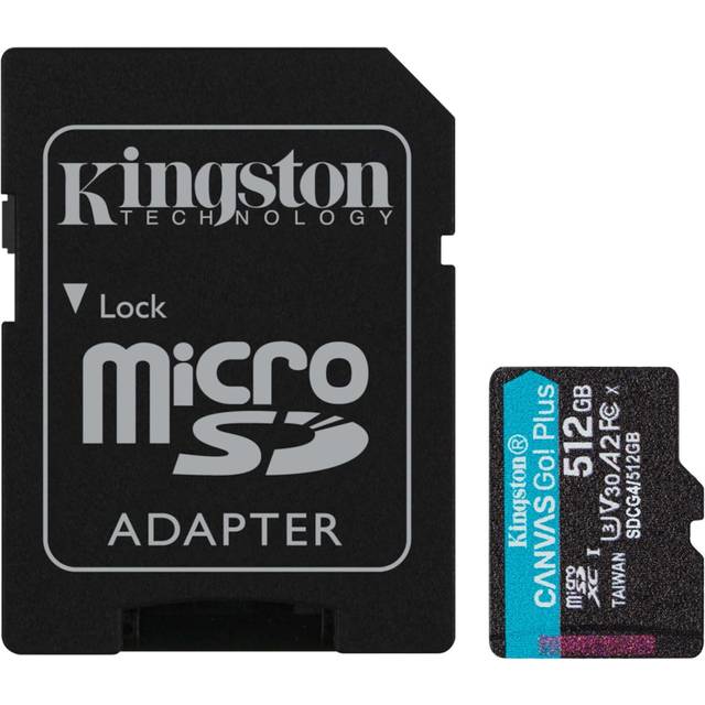 Kingston Microsdxc Canvas Go Plus Gen4 A2 U3 V30 512gb Memory Card Clear