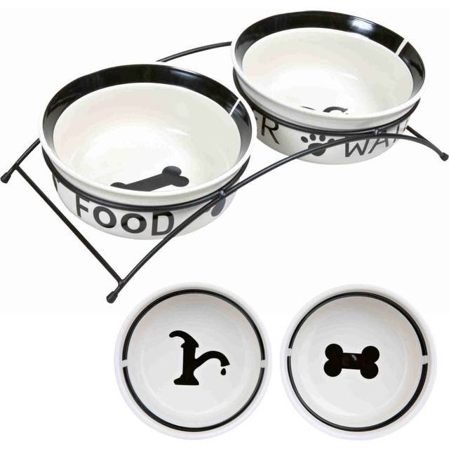 Trixie Bowl Set Ceramic/Metal