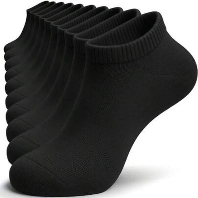 SHEIN TIBISI Mens Trainer Socks Sports Socks White Black Grey (Pack Of 10) Running Athletic Ankle Socks Breathable Cotton Low Cut Socks For Men Women Ladies