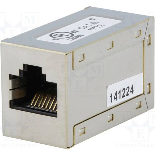 CAT6A modular coupler, full shielded RJ45 to RJ45