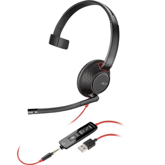 Poly Blackwire 5210, C5210 USB-A - Monoheadset med sladd och USB-A