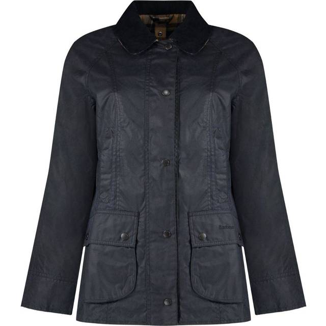 Barbour Beadnell Wax Jacket - Dark Navy, Navy, Size 18, Women
