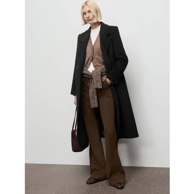 Mango Eye Double Breasted Wool Blend Coat