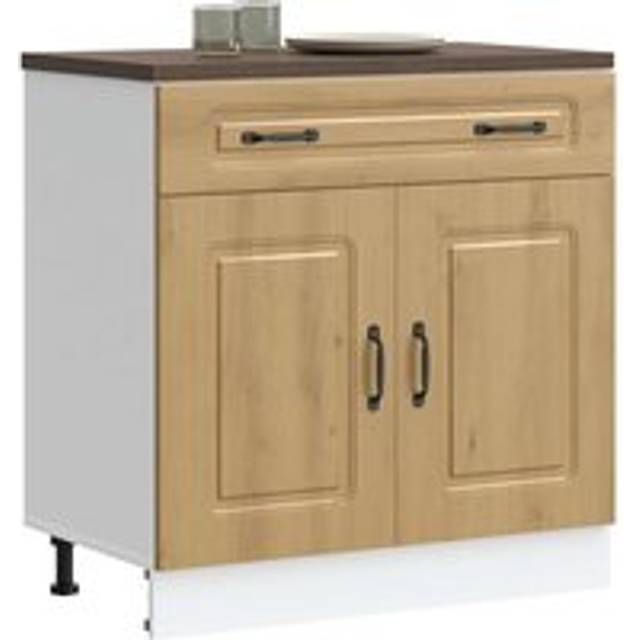 Kitchen Base Cabinet Kalmar Artisan Oak Engineered Wood - Brown - One Size