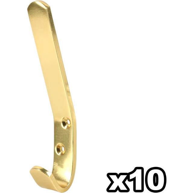 Gold Coat Hooks 10x Heavy Duty 5 Hat Hanging Changing Room School Gym Locker Uk
