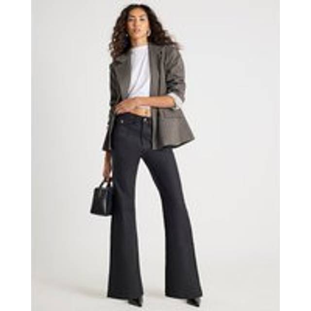 River Island Womens Black Coated Pocket Relaxed Flare Jeans - 10S