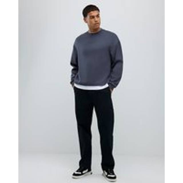 Mens River Island Black Loose Fit Pull On Trousers - MED / S