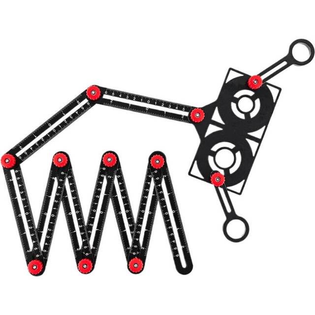 (9-fold) Universal Multi-Angle Measuring Ruler - Durable Aluminum Alloy, Accurate Laser-Etched Marks, Time-Saving Tool for Various Projects