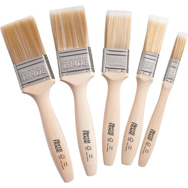 Harris Trade Emulsion & Gloss Fine Tip Paint Brushes - Pack of 5