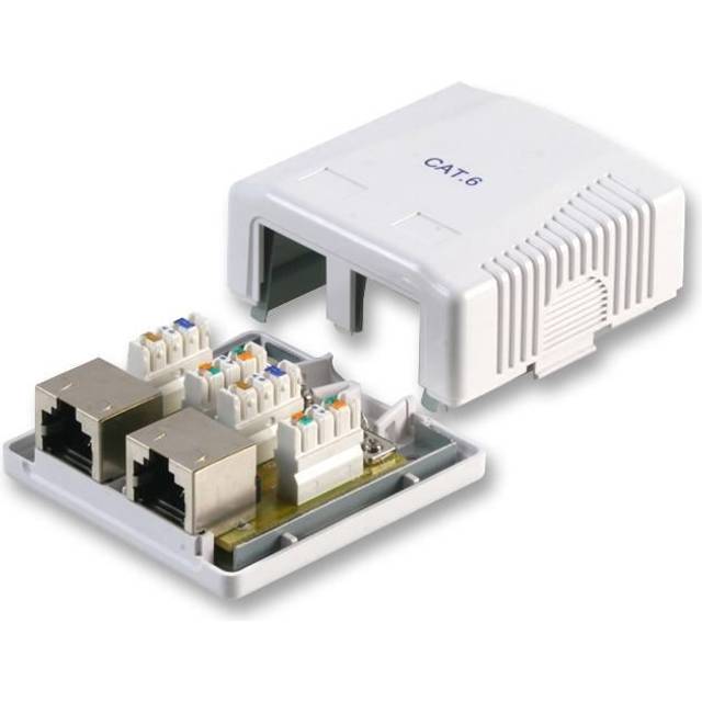 Pro Signal - 2-port Cat6 Rj45 Surface Mount Socket - Shielded