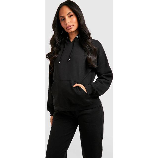 Womens Maternity Basic Hoodie - Black - 16, Black
