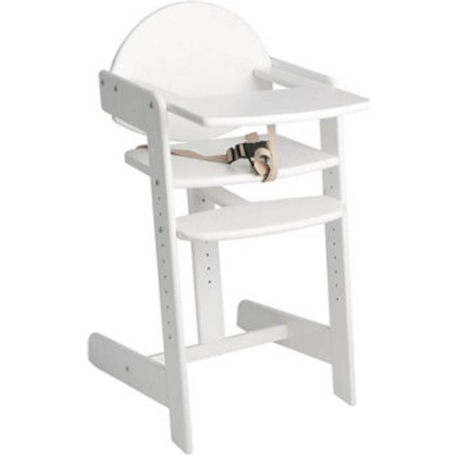 Safetots Grow With Me Wooden High Chair, White, Highchair For Baby And Toddler, Converts To A Childs Chair, Stylish And Practical - One Size