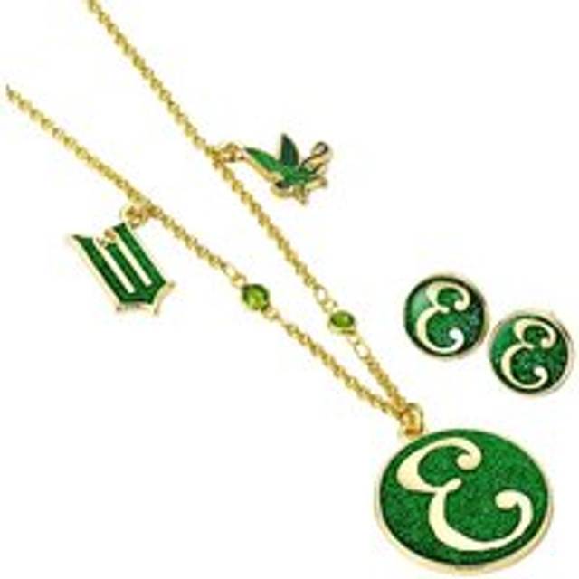 Wicked Men's Gold Plated Elphaba Earring & Necklace Set - One Size
