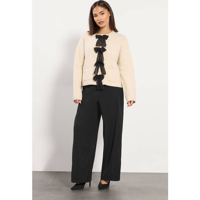 Pixiegirl Petite Women's Black Tab Wide Leg Trousers Size 8