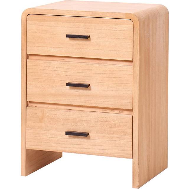 Nordlys 3-Drawer Natural Wood Dresser Classic Style Bedroom - One Size