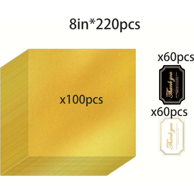 TEMU 220pcs/set- Large Dubai Chocolate Bar Pistachio Wrapper With 120pcs Stickers And 100pcs Of 8-inch Chocolate Foil Wrapper