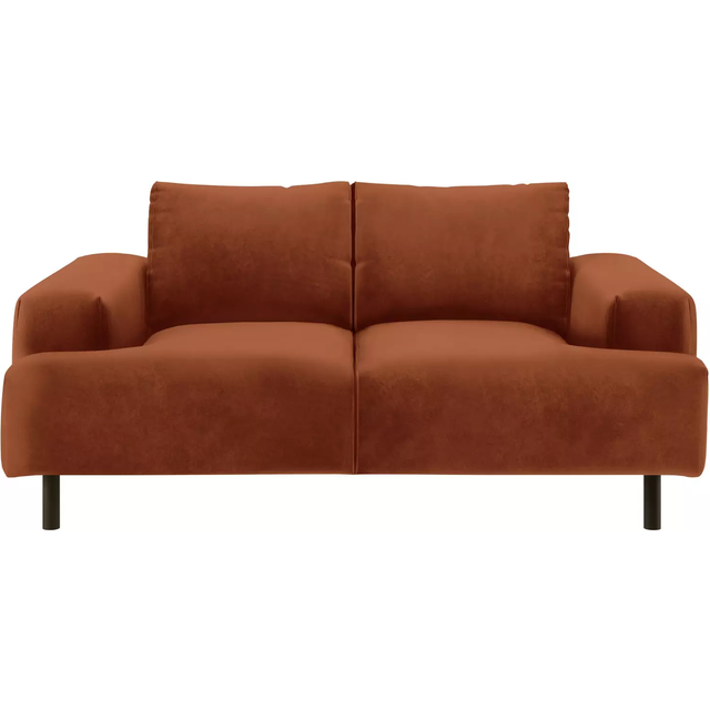 Habitat Julien Velvet 2 Seater Sofa - Orange