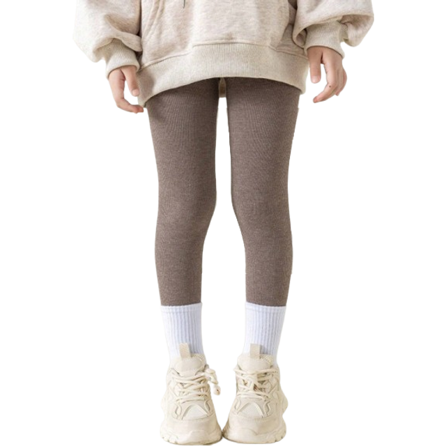 SHEIN 1pc Children Thick Solid Color Stirrup Tights, Warm And Stretchy For Autumn Winter Wear