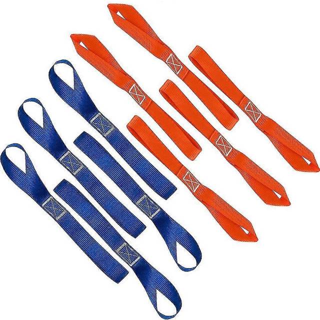 (As show, One size) 10 Soft Loop Tie-down Straps, 1,000 Lb Load Capacity
