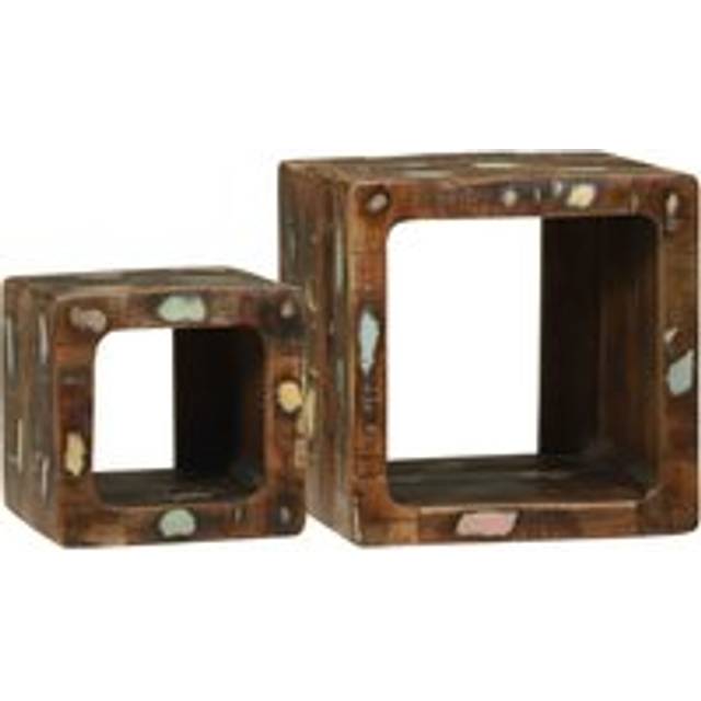 Berkfield Home TV Unit 36x36x30 cm Solid Wood Reclaimed in Brown | Size: 36 x 36 x 30 cm