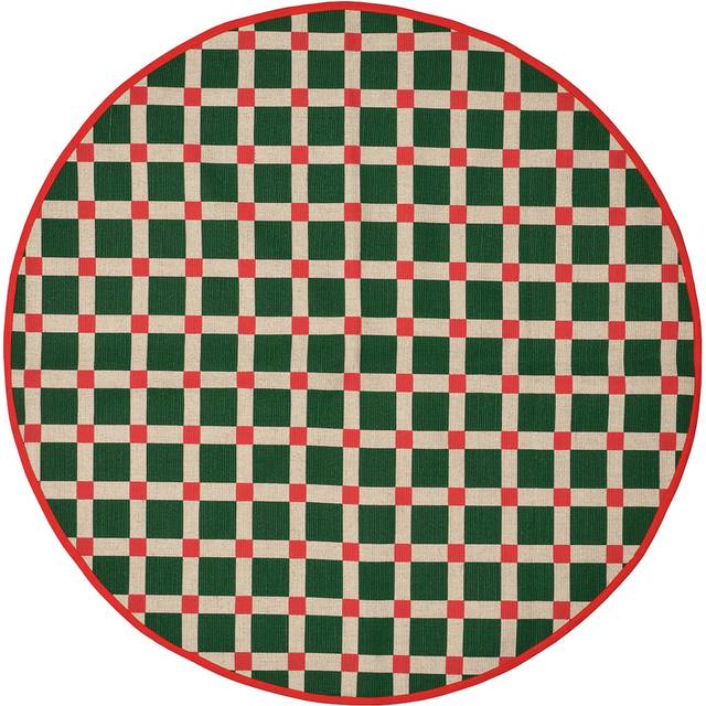 VINTERFINT Christmas tree mat, check pattern multicolour, 100 cm