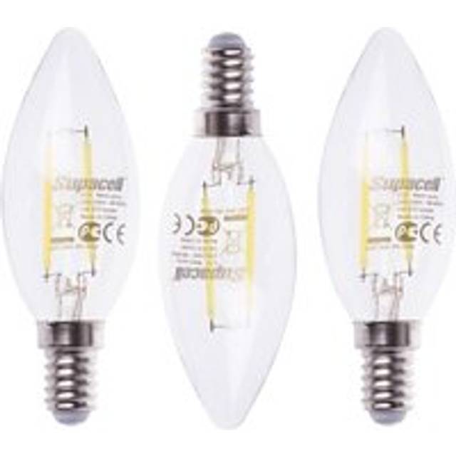 (Pack of 3) Litecraft 2W Light Bulb E14 Warm White LED