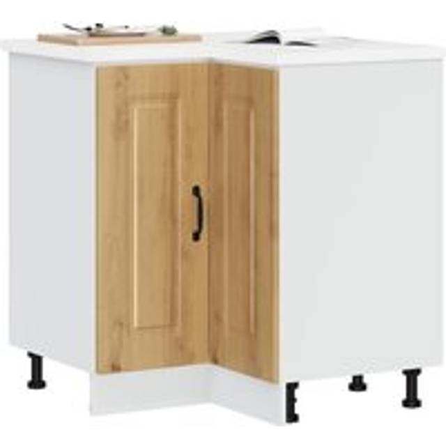 Kitchen Corner Base Cabinet Kalmar Artisan Oak Engineered Wood - Brown - One Size