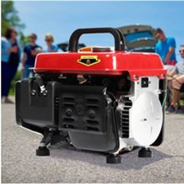 Living And Home Petrol Powered Electric Generator Portable Power Station - Red - One Size