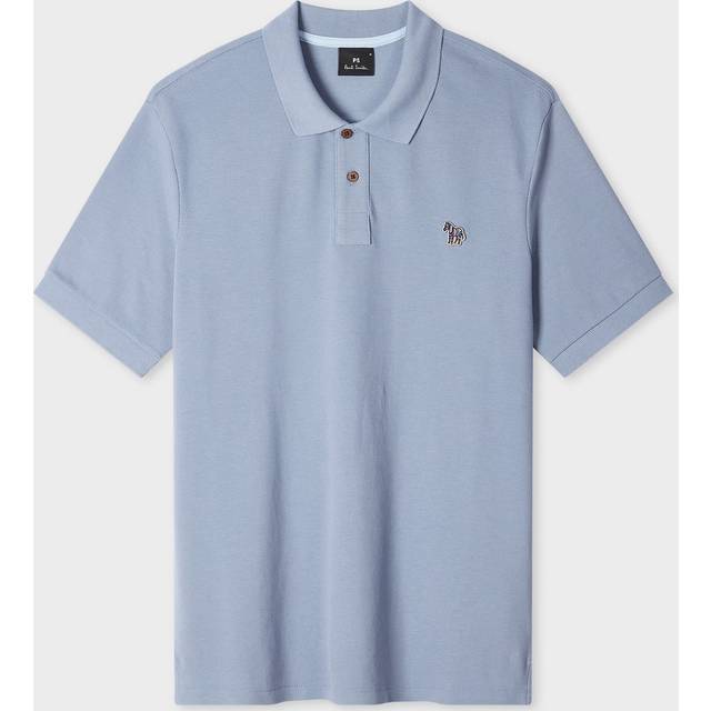 PS Paul Smith Pale Indigo Organic Cotton Zebra Polo Shirt Blue - XL