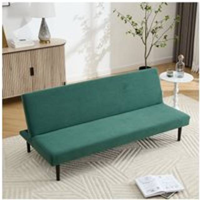Living And Home Modern Convertible Sofa Bed In Green - One Size