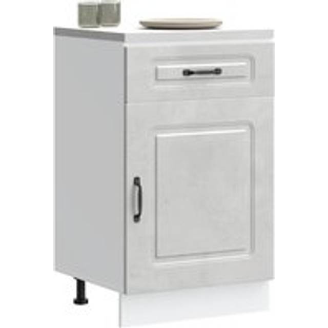 Kitchen Base Cabinet Kalmar Concrete Grey Engineered Wood - One Size