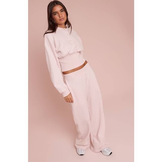 Baby Pink High Waist Straight Leg Joggers