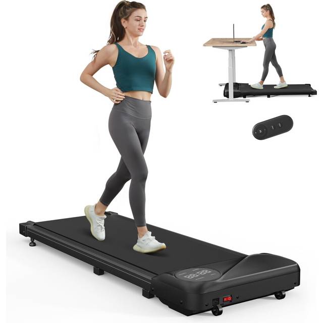Dripex Under Desk Treadmill, 2.5HP Walking Pad Treadmill with Shock-absorbing Cushions & Comfortable Running Belt, Portable Walking Machine with