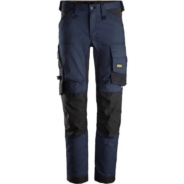 Snickers 6341 Mens Allround Work Stretch Slim Fit Trousers Navy / Black 30" 30"