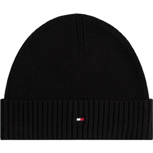 Tommy Hilfiger Flag Pima Cotton Beanie Black Universal (Universal)