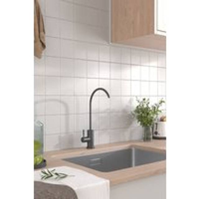 H&O Direct Stainless Steel Kitchen Brushed Tap Water Filter Faucet in Black