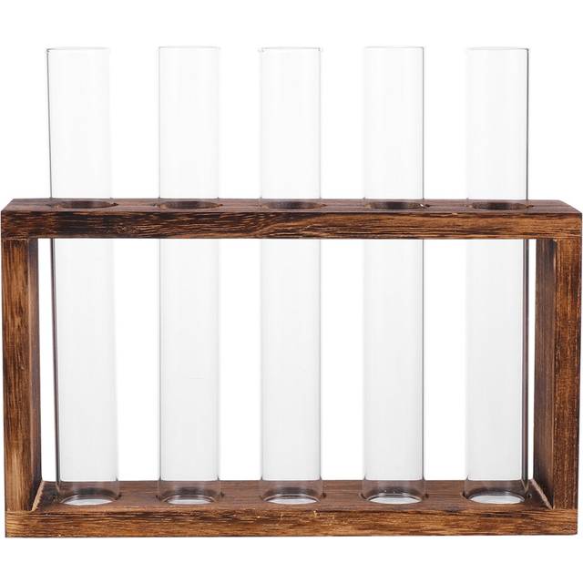 1set Cylinder Vase In Test Tube Form For Decoration